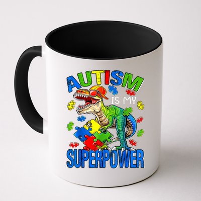 Autism Is My Superpower Autism Awareness Dinosaur Mug