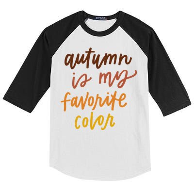 Autumn Is My Favorite Color Kids Colorblock Raglan Jersey