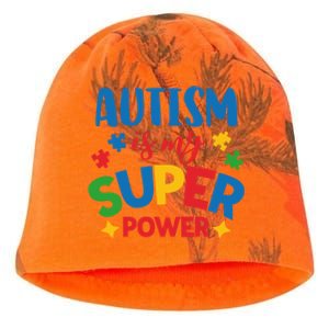 Autism Is My Super Power Autistic Gift Kati - Camo Knit Beanie