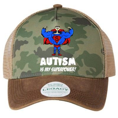 Autism Is My Super Power Hero Legacy Tie Dye Trucker Hat