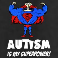 Autism Is My Super Power Hero 7 Panel Mesh Trucker Snapback Hat