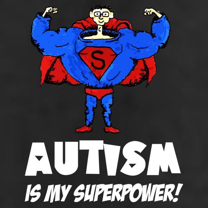Autism Is My Super Power Hero 7 Panel Mesh Trucker Snapback Hat