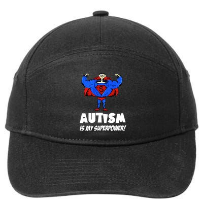 Autism Is My Super Power Hero 7-Panel Snapback Hat