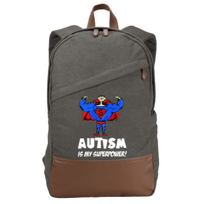 Autism Is My Super Power Hero Cotton Canvas Backpack