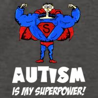 Autism Is My Super Power Hero Vector Backpack