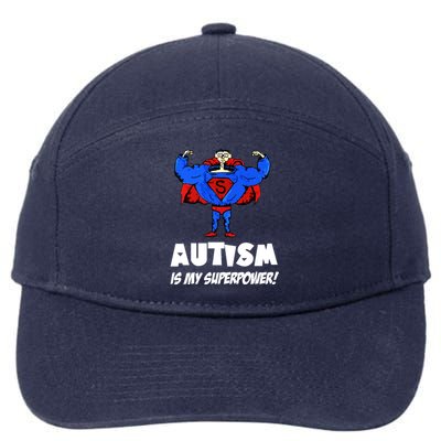 Autism Is My Super Power Hero 7-Panel Snapback Hat