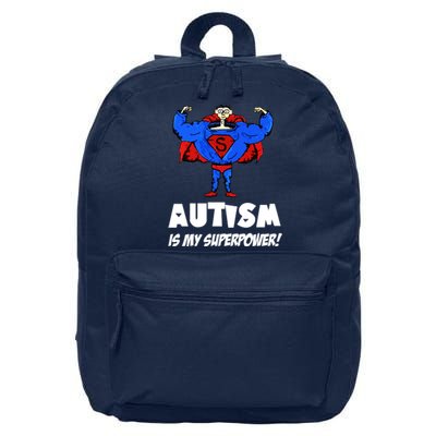 Autism Is My Super Power Hero 16 in Basic Backpack