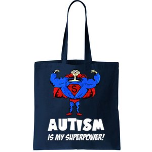 Autism Is My Super Power Hero Tote Bag