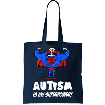 Autism Is My Super Power Hero Tote Bag