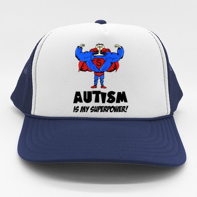 Autism Is My Super Power Hero Trucker Hat