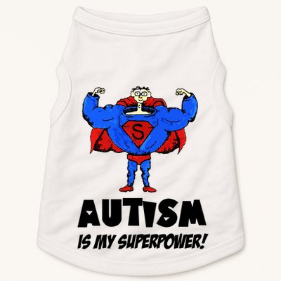 Autism Is My Super Power Hero Doggie Tank