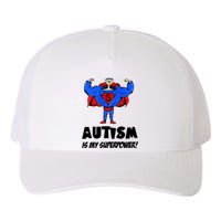 Autism Is My Super Power Hero Yupoong Adult 5-Panel Trucker Hat