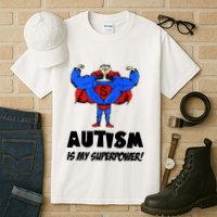 Autism Is My Super Power Hero Tall T-Shirt
