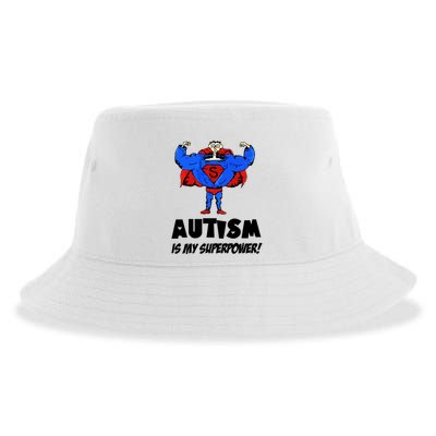 Autism Is My Super Power Hero Sustainable Bucket Hat