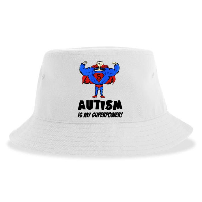 Autism Is My Super Power Hero Sustainable Bucket Hat