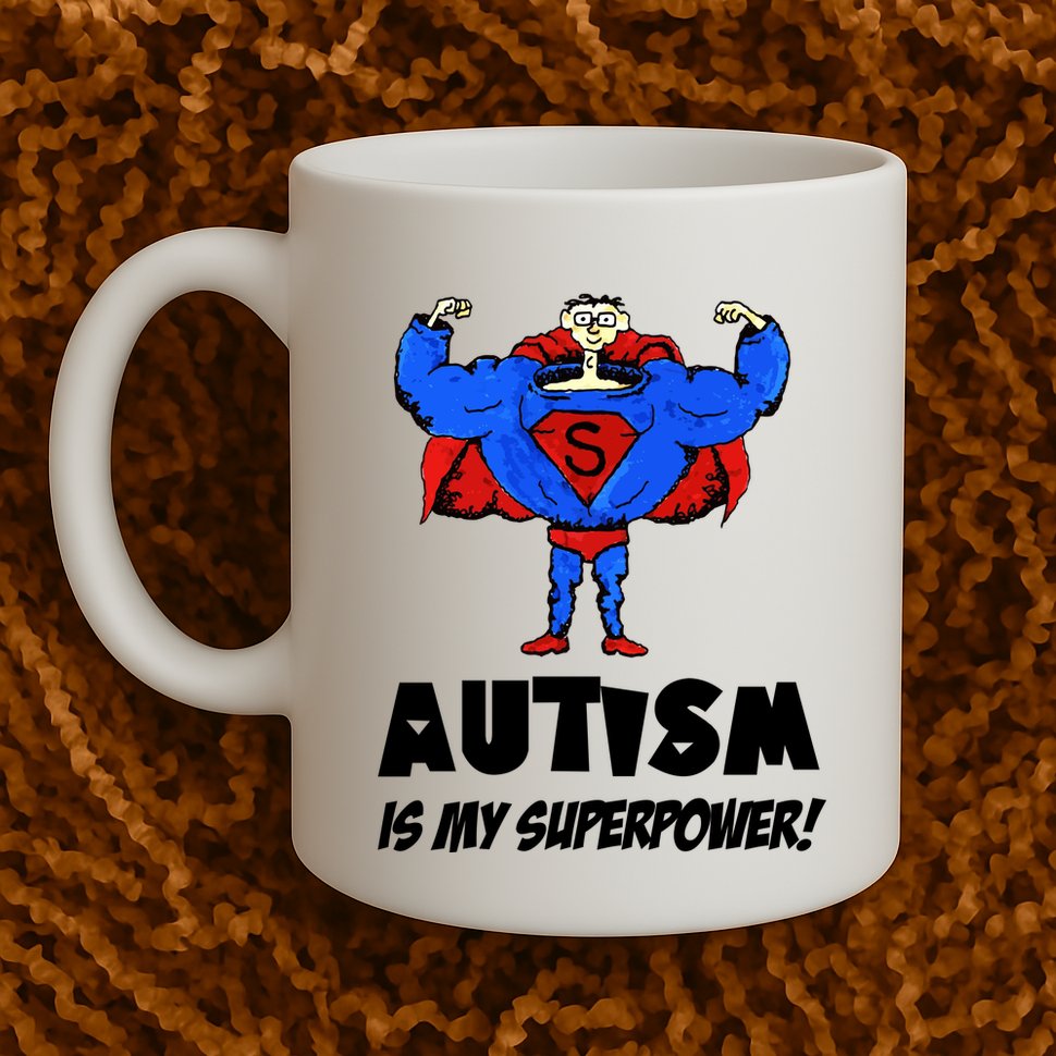 Autism Is My Super Power Hero Mug