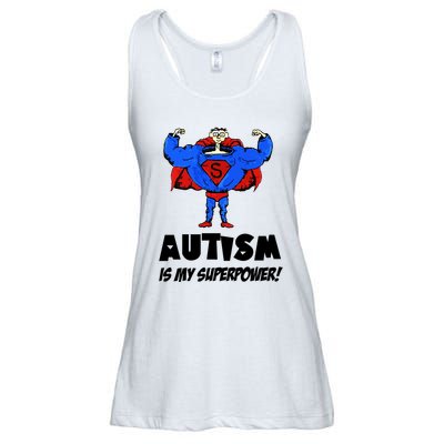 Autism Is My Super Power Hero Ladies Essential Flowy Tank