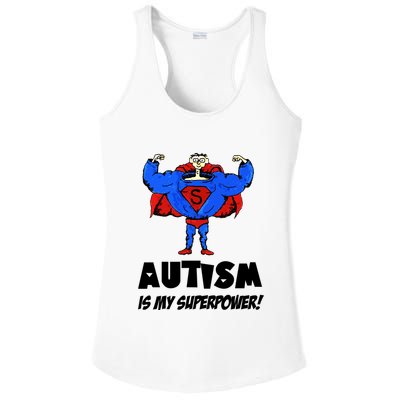Autism Is My Super Power Hero Ladies PosiCharge Competitor Racerback Tank