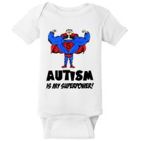 Autism Is My Super Power Hero Baby Bodysuit