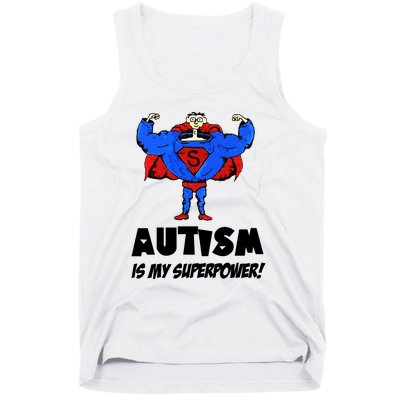 Autism Is My Super Power Hero Tank Top