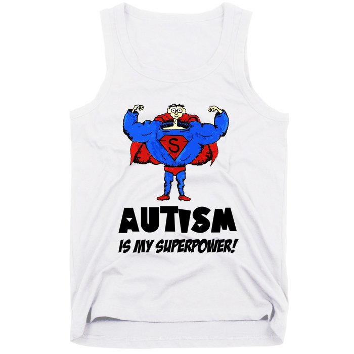 Autism Is My Super Power Hero Tank Top
