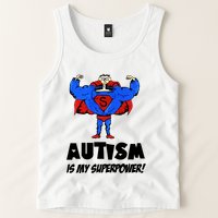 Autism Is My Super Power Hero Tank Top