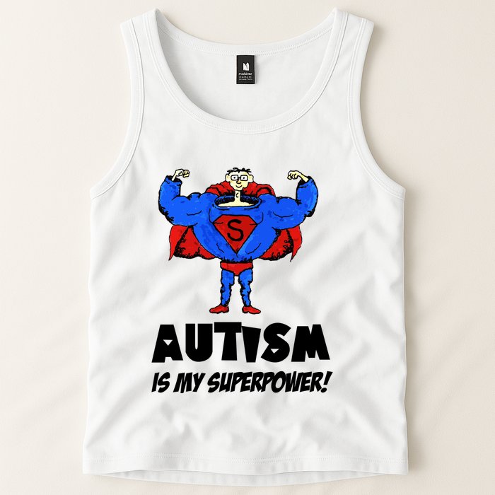 Autism Is My Super Power Hero Tank Top