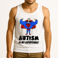 Autism Is My Super Power Hero Tank Top