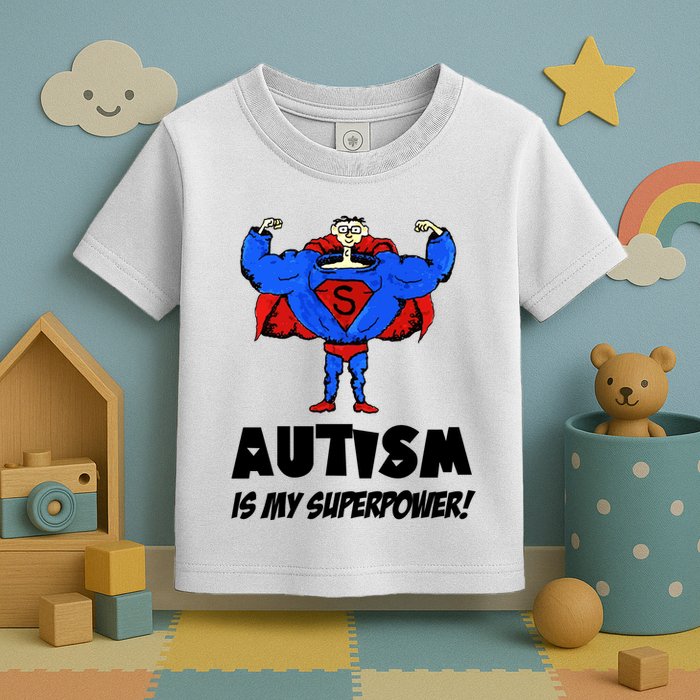 Autism Is My Super Power Hero Toddler T-Shirt