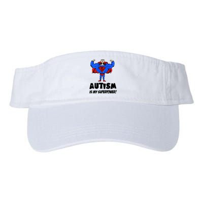 Autism Is My Super Power Hero Valucap Bio-Washed Visor