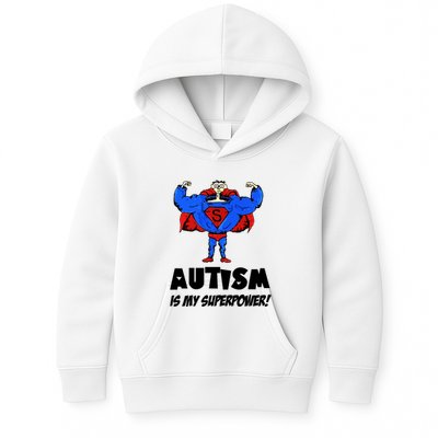 Autism Is My Super Power Hero Kids Hoodie