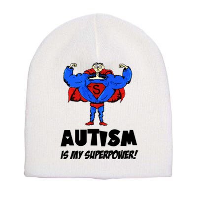 Autism Is My Super Power Hero Short Acrylic Beanie