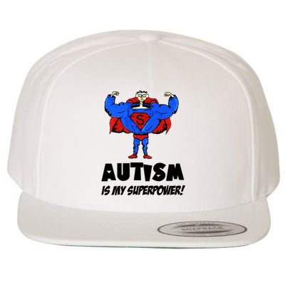 Autism Is My Super Power Hero Wool Snapback Cap