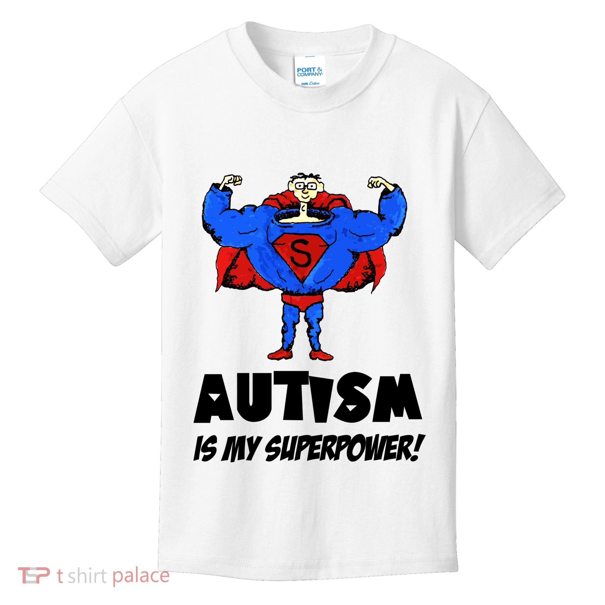 Autism Is My Super Power Hero Kids T-Shirt