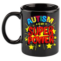 Autism Is My Superpower Autism Awareness 11oz C Handle Ceramic Mug