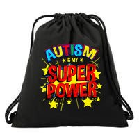 Autism Is My Superpower Autism Awareness Drawstring Bag