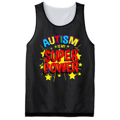 Autism Is My Superpower Autism Awareness Mesh Reversible Basketball Jersey Tank