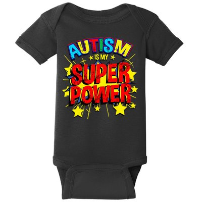 Autism Is My Superpower Autism Awareness Baby Bodysuit