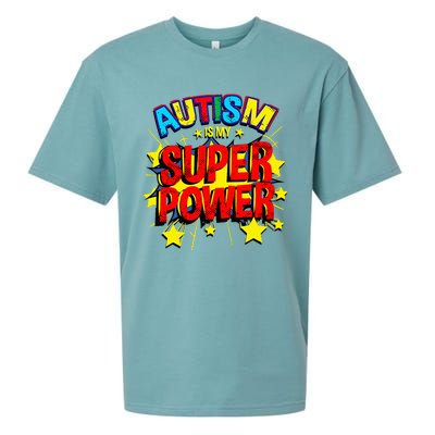 Autism Is My Superpower Autism Awareness Sueded Cloud Jersey T-Shirt