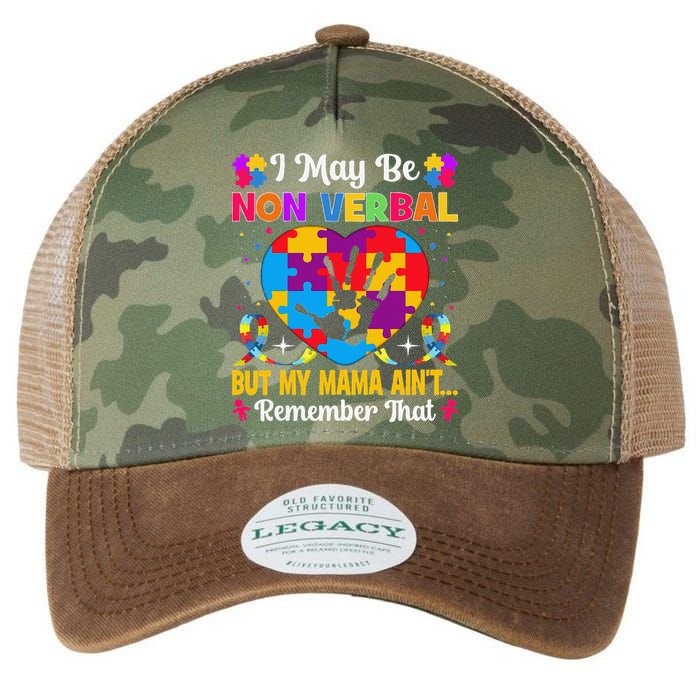 Autism I May Be Non Verbal But My Mama Ain't Remember That Legacy Tie Dye Trucker Hat