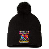Autism I May Be Non Verbal But My Mama Ain't Remember That Pom Pom 12in Knit Beanie