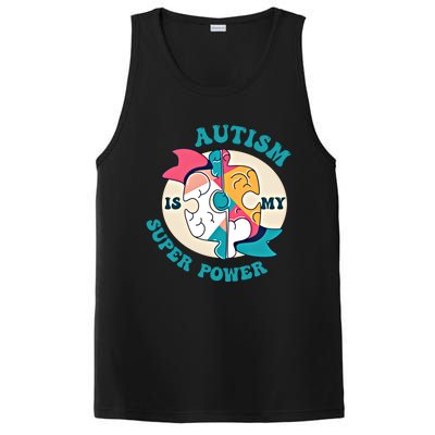 Autism Is My Super Power Awareness Day Month Colorful Puzzle Gift PosiCharge Competitor Tank