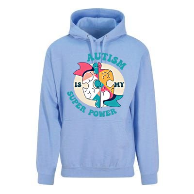 Autism Is My Super Power Awareness Day Month Colorful Puzzle Gift Unisex Surf Hoodie