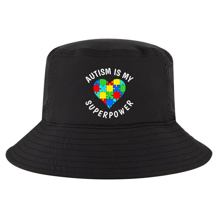 Autism Is My Superpower World Autism Awareness Day 2024 Gift Cool Comfort Performance Bucket Hat