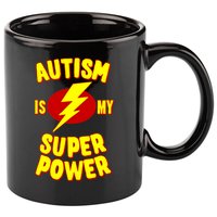 Autism Is My Super Power Cool Gift 11oz C Handle Ceramic Mug