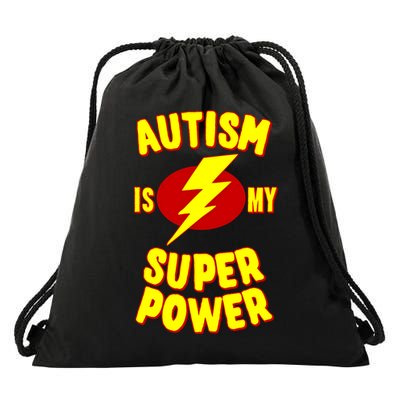 Autism Is My Super Power Cool Gift Drawstring Bag