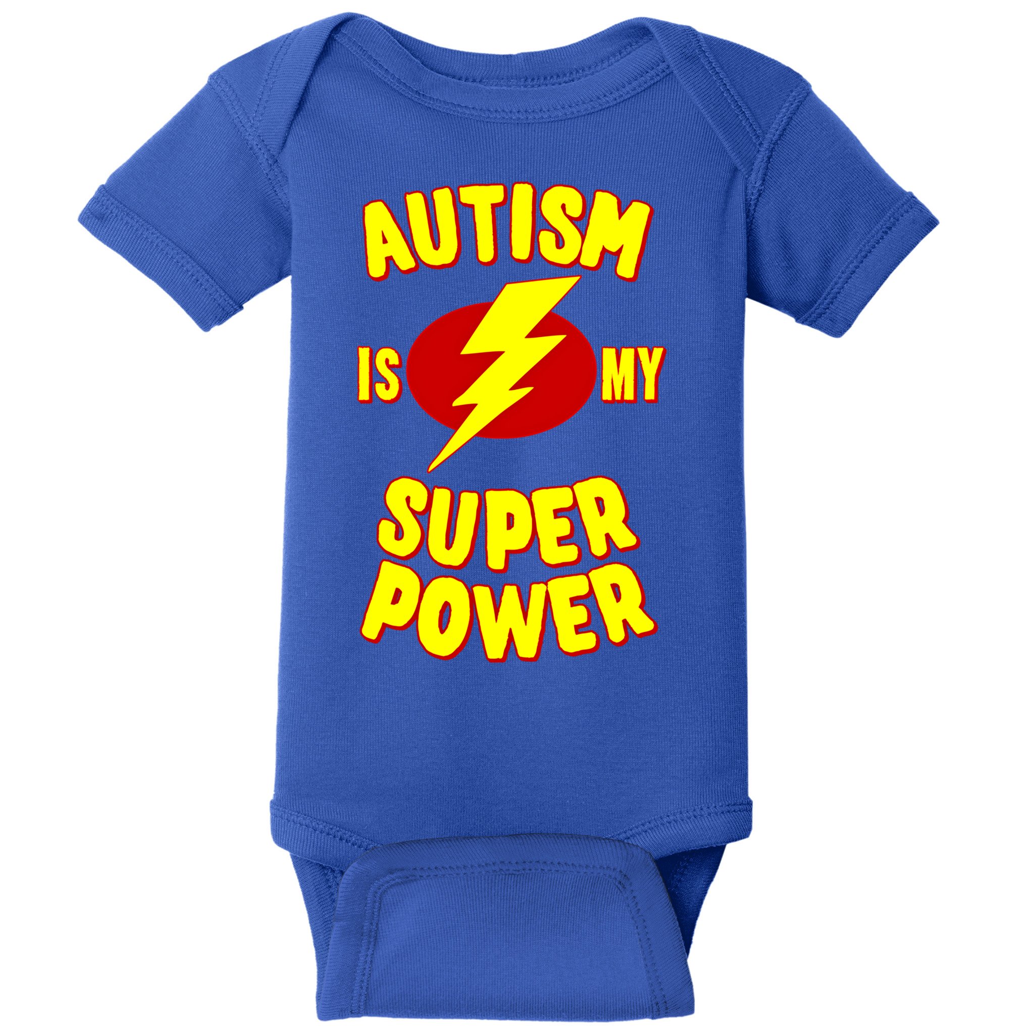 Autism Is My Super Power Cool Gift Baby Bodysuit