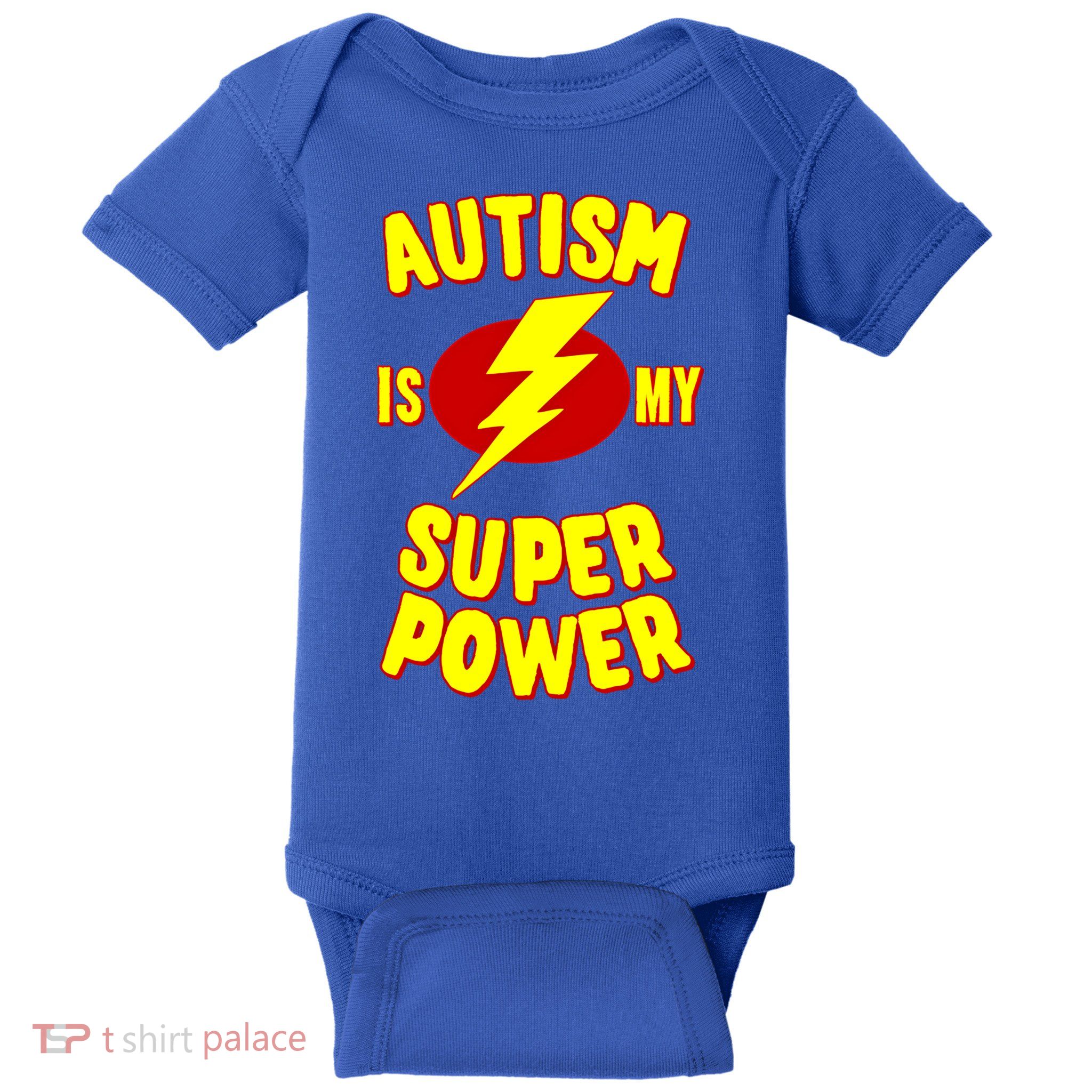 Autism Is My Super Power Cool Gift Baby Bodysuit