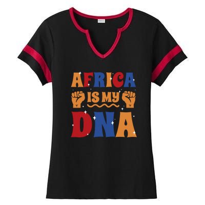 Africa Is My DNA Ladies Halftime Notch Neck Tee