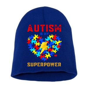 Autism Is My Super Power Superhero Autism Awareness Gift Short Acrylic Beanie